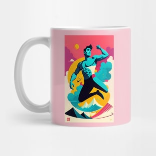 Muscle Man Jumping Mug